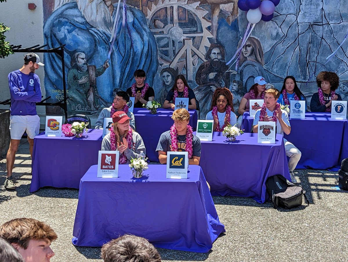 piedmontunified's tweet photo. This afternoon, Piedmont and Millennium High Schools honored their student-athletes moving on to compete at the collegiate level next year. https://t.co/i2kOuuvvkn