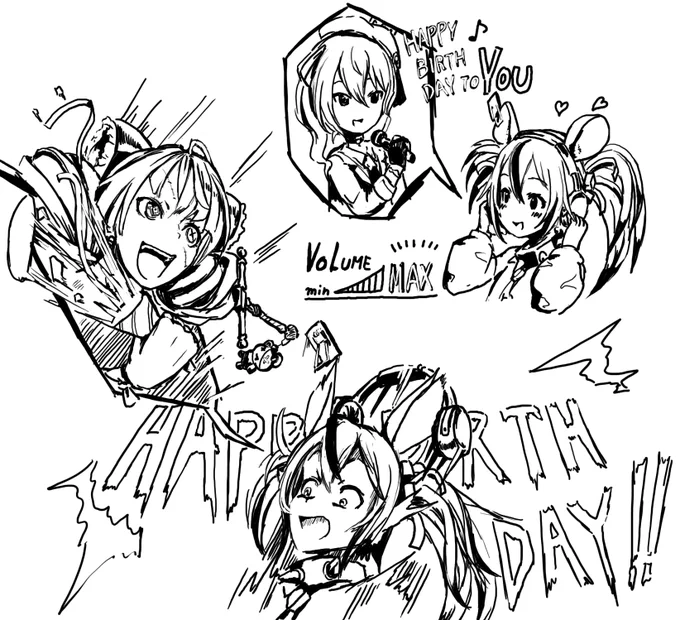 🎨今日の過去絵は これにしよう
今日も小さ～いなバースデーソングのために
ボリュームを最大にして堪能し
それを忘れたまま 続くくっそうるさい凸がやって来た瞬間
💚🍏おやすみ～🛏💤 