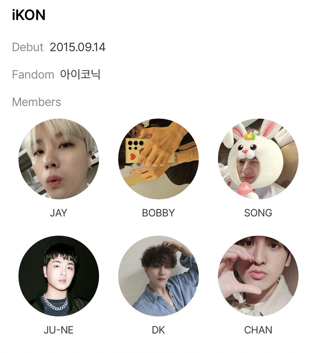 제란 on Twitter: &ldquo;iKON changed their pfps in chat+ except Junhoe. The