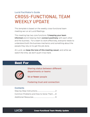 [GUIDE] Cross-Functional Weekly Update by Elise Keith lucidmeetings.com/templates/cros…  #bettermeetings