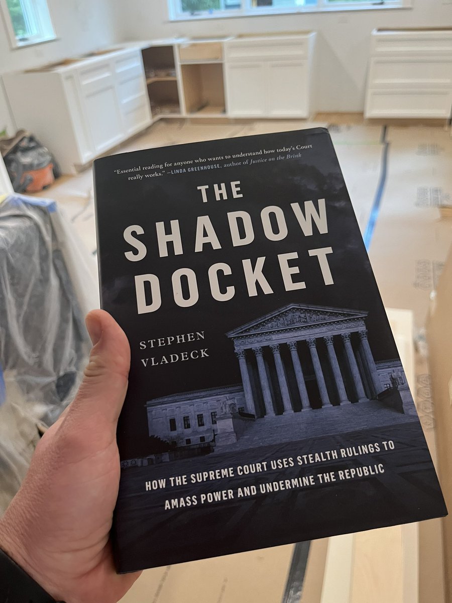 Excited to dig into <a href="/steve_vladeck/">Steve Vladeck</a> The Shadow Docket to celebrate the arrival of cabinets!