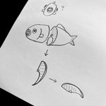 「魚は切り身で泳いでる訳じゃないのよ」と息子に絵を描いて教える母親。理科の授業のようなクオリティにビックリ!