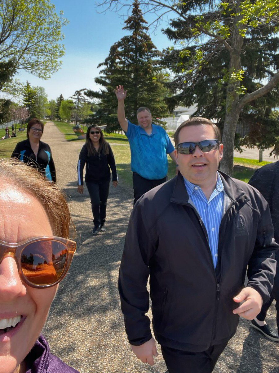 Division Office staff clad in blue take a walk for World Catholic Education Day in Spruce Grove, AB. Photo credit and walk organizer: Diane Wilvers <a href="/dwilvers/">diane</a>