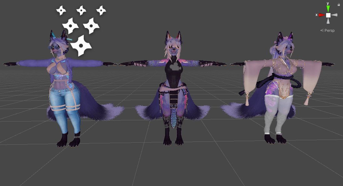 GhostCreations_'s tweet photo. 💜Purple &amp; Pink Fox for Foxipaw Kyoko Retexture
--18+ ONLY Textures--

Base Model by: https://t.co/hRJ1DWGPE2
Price: $35USD

--you will get:--
- Body PNGs
- Clothing PNGs
- Unity project

#foxipaw #VRChat #vrchatavatar #furry #furryart https://t.co/tIPBIZAfN5