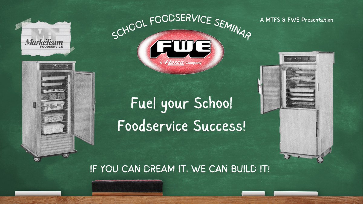 T-2 weeks from our School Foodservice Seminar with <a href="/fwe/">FWE / Food Warming Equipment Company, Inc.</a>, sign up here: tinyurl.com/MTFSFWEsummit