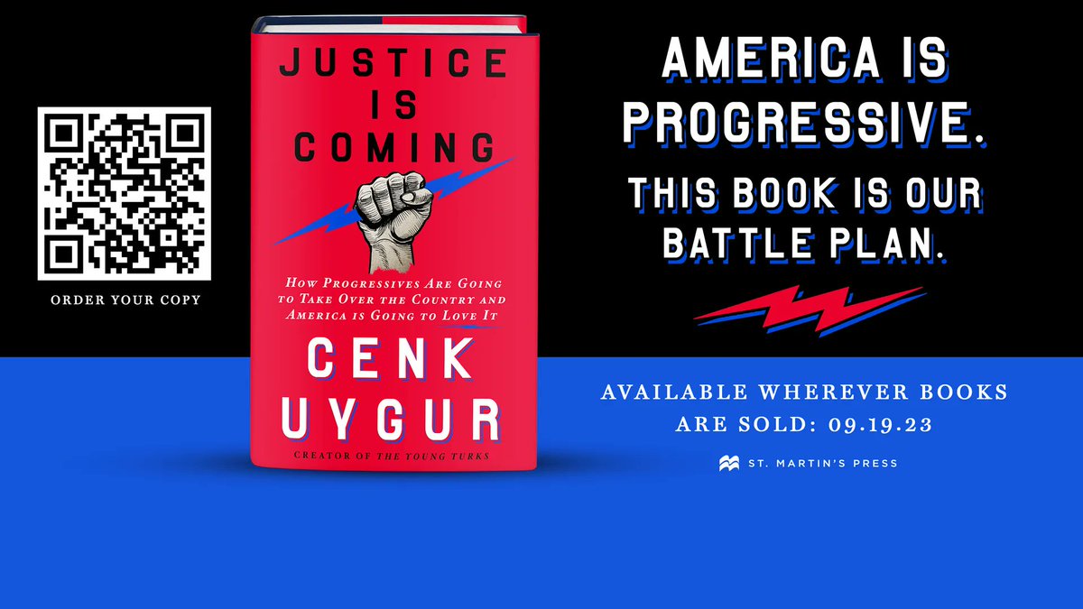 watchlisttyt's tweet photo. A majority of the country is progressive. It’s time to fix Washington. Justice is Coming is our battle plan. Pre-order today at https://t.co/Tw8Kf76yGH! https://t.co/QqBxmt5Bf2