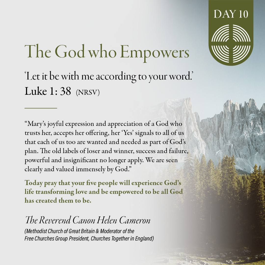 thykingdom_come's tweet photo. It’s Day 10 of  #ThyKingdomCome 🙏 - join us as we reflect on the God who empowers.

Today pray that your 5 people will experience God’s life-transforming love and be empowered to be all God has created them to be. https://t.co/a3B45Pst2N