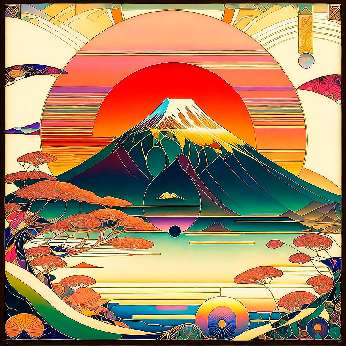 Immerse yourself in the fusion of #Japanese #tradition and #ArtNouveau in this breathtaking #SamuraiKlimt Mount #Fuji #artwork on @opensea 

➡️opensea.io/assets/matic/0…

#ethnft #ETH #AlphonseMucha #Japan #suprematism #NFT #NFTs #NFTCollection #8K #UltraHD