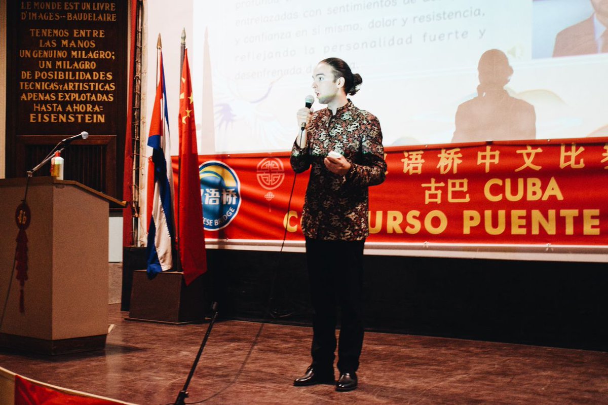 Rogelio Sierra Díaz (@rogeliosierrad) on Twitter photo El estudiante del <a href="/ISRICuba/">ISRI Cuba</a>, Alberto Blanco, resultó hoy ganador del Concurso Puente Chino 2023, realizado por el Instituto Confucio de la <a href="/UdeLaHabana/">Universidad de La Habana</a> y la Embajada de China en Cuba.
Nuestro reconocimiento para Alberto por éste relevante resultado del que nos sentimos orgullosos El estudiante del <a href="/ISRICuba/">ISRI Cuba</a>, Alberto Blanco, resultó hoy ganador del Concurso Puente Chino 2023, realizado por el Instituto Confucio de la <a href="/UdeLaHabana/">Universidad de La Habana</a> y la Embajada de China en Cuba.
Nuestro reconocimiento para Alberto por éste relevante resultado del que nos sentimos orgullosos