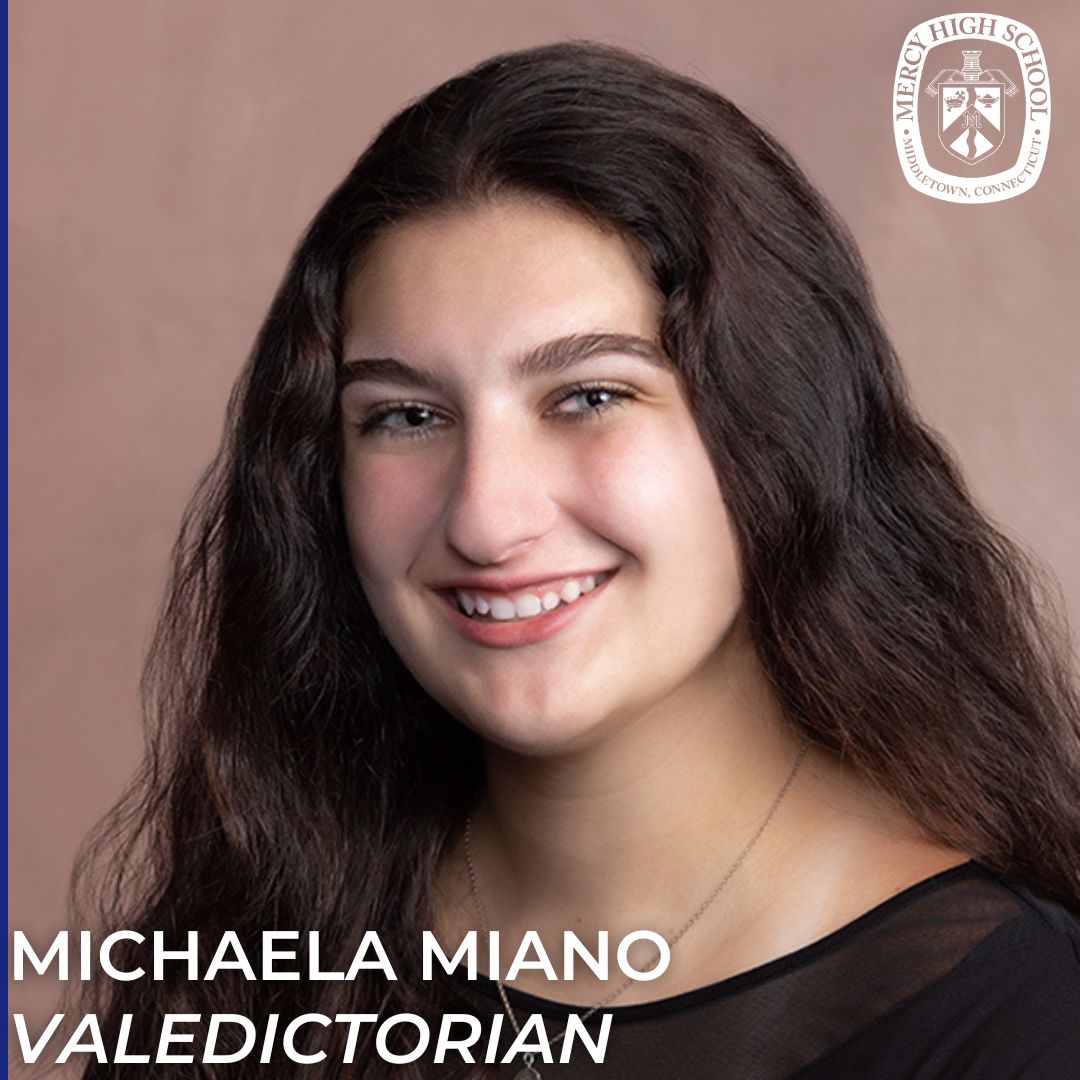 MercyMiddletown's tweet photo. President Alissa K. DeJonge is proud to announce the valedictorian and salutatorian of the Class of 2023. Valedictorian Michaela Miano of Portland will attend Syracuse University. Salutatorian Sarah McNickle, also of Portland, will attend Boston College. 

 #mercymiddletown https://t.co/vqTghUBiwf