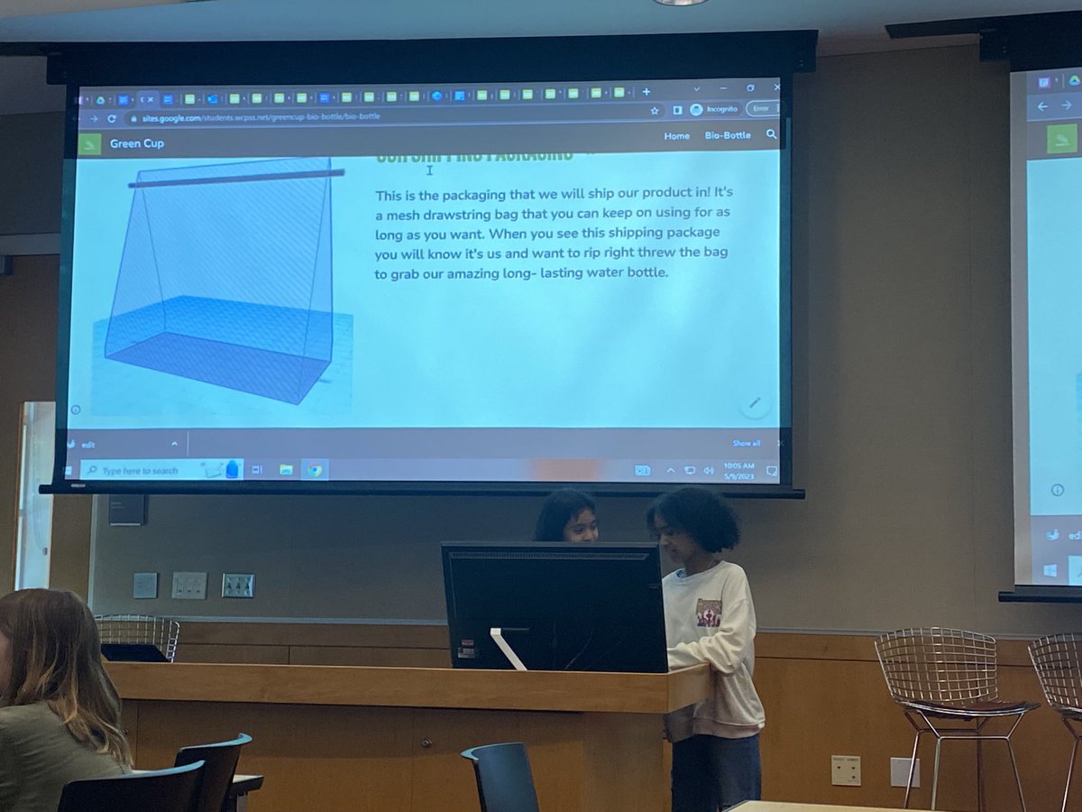 FosterMissi's tweet photo. Need a “Pollution Solution?”Just ask the 6th graders @CCMMSRedwolves They presented their Design and Pitch Projects last week @FridayInstitute in front of their peers and some amazing judges from the math department @NCStateCED #centennovators #designandpitch https://t.co/kD0pAHbJtl