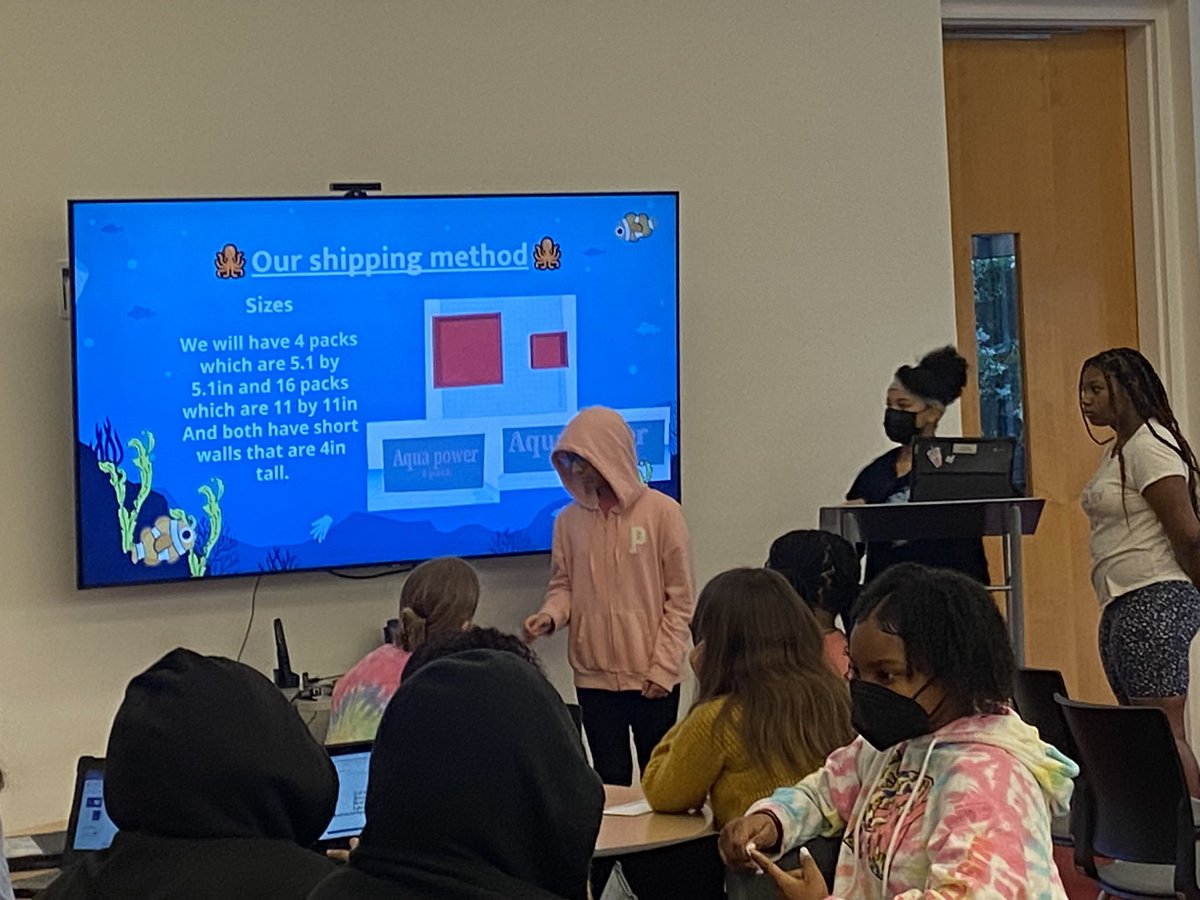 FosterMissi's tweet photo. Need a “Pollution Solution?”Just ask the 6th graders @CCMMSRedwolves They presented their Design and Pitch Projects last week @FridayInstitute in front of their peers and some amazing judges from the math department @NCStateCED #centennovators #designandpitch https://t.co/kD0pAHbJtl
