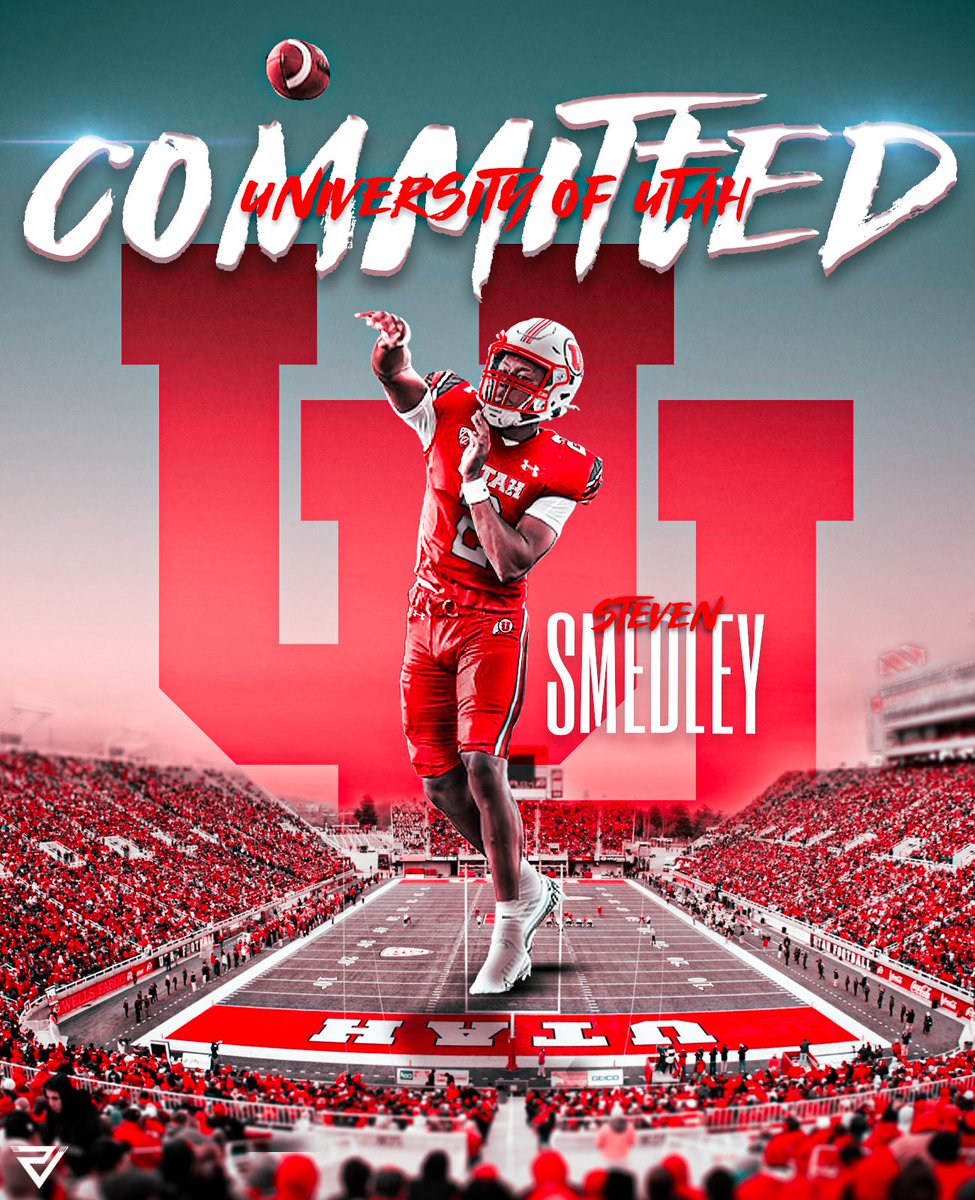 SteveSmedley3's tweet photo. Blessed to announce my commitment to the University of Utah!! #GOUTES
 @MarkSchmid13 @tcobb52 @coach_blaporte @evanjohnsonUU @RBlechen @Djonkinssports @DamianDevon @Coach_Stanfield @BHoward_11 @Perroni247 @CoachRobUO https://t.co/u0rro4Wb19