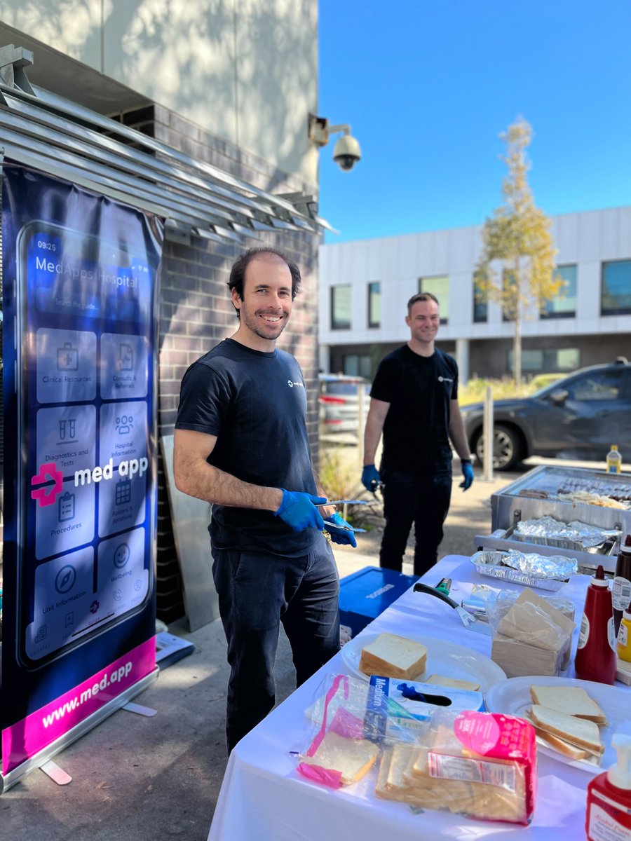 Great day for a BBQ at the Festival of Care at Sutherland Hospital (TSH) (part of South Eastern Sydney Local Health District) 😎. 
<a href="/med_apps/">MedApps</a> had the pleasure of putting on a free BBQ for TSH staff today as part of the festivities and cook up a storm for hungry hospital staff!