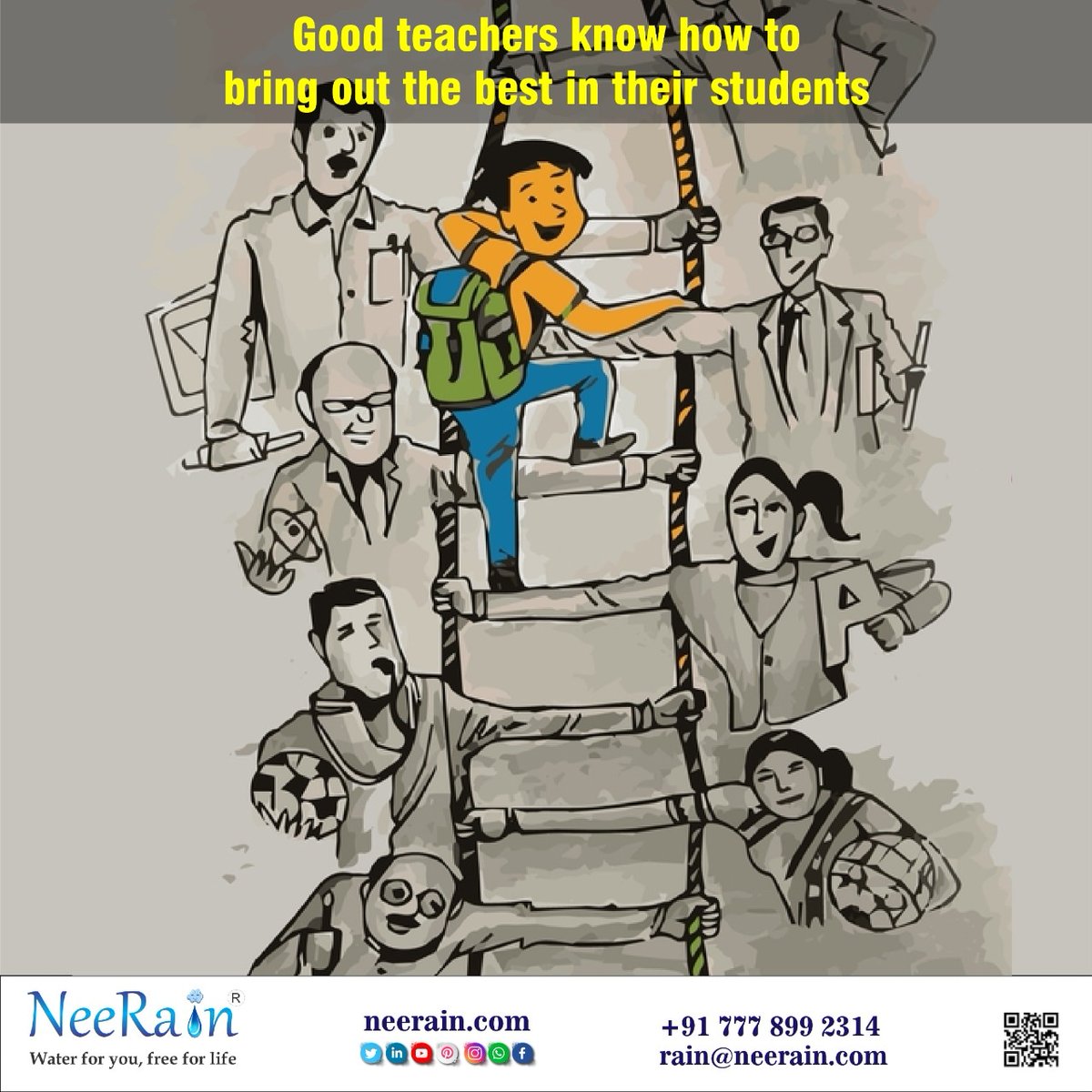 NeerainL's tweet photo. Good teachers know how to bring out the best in their students
#rain #RechargeWater #RechargeRain #Water #WaterForLife #waterharvesting #WaterConservation #savewatersavelife #Sustainability #ecofriendly #greenbuilding #GroundWater #Neerain #NeeRainFilter https://t.co/jR75wzqbik