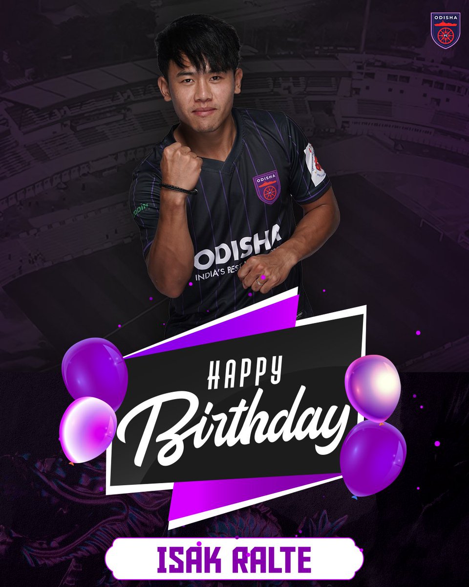 Join us in wishing our ‘⭐️’ boy @isaka_rlt a very happy birthday 🤩💜

#OdishaFC #AmaTeamAmaGame #TheEasternDragons