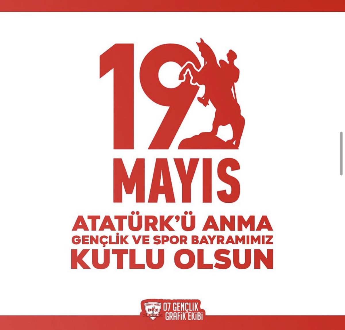 Vatanımız için canlarını feda eden aziz şehitleri rahmet, minnet ve saygıyla anıyoruz. 

19 Mayıs Atatürk'ü Anma Gençlik ve Spor Bayramımız kutlu olsun! 🇹🇷