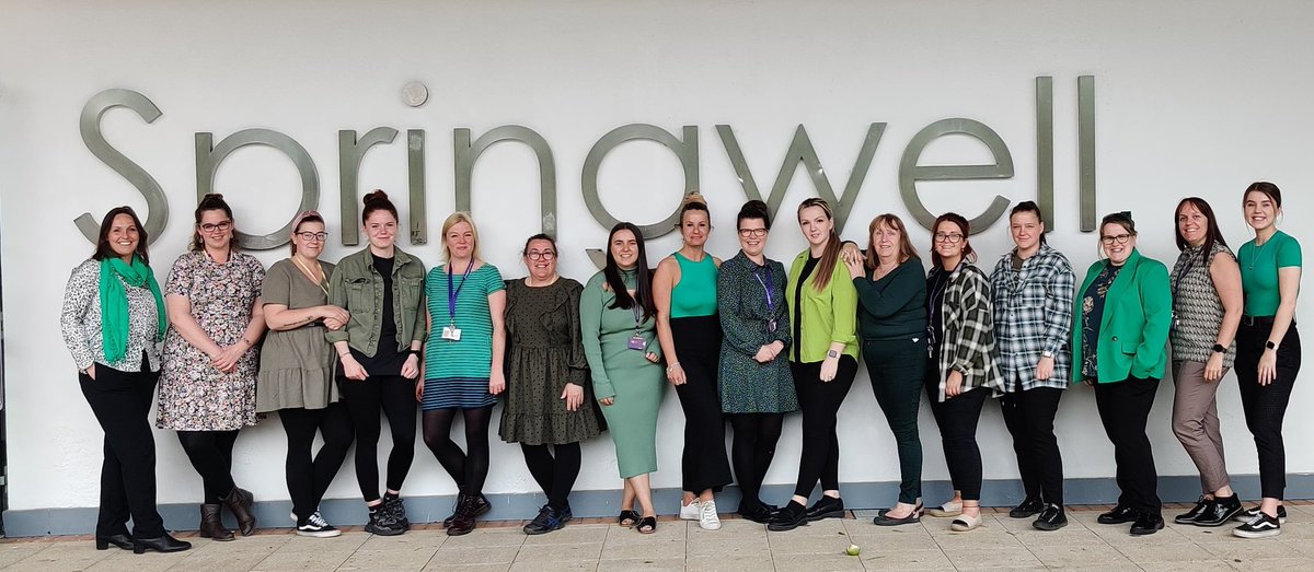Springwell_SSF's tweet photo. Staff 'wear it green' across @springwellLC to celebrate and raise awareness on World Mental Health Day.
#WearItGreenDay #anxiety #differencemakers https://t.co/RtQ6APbrs4