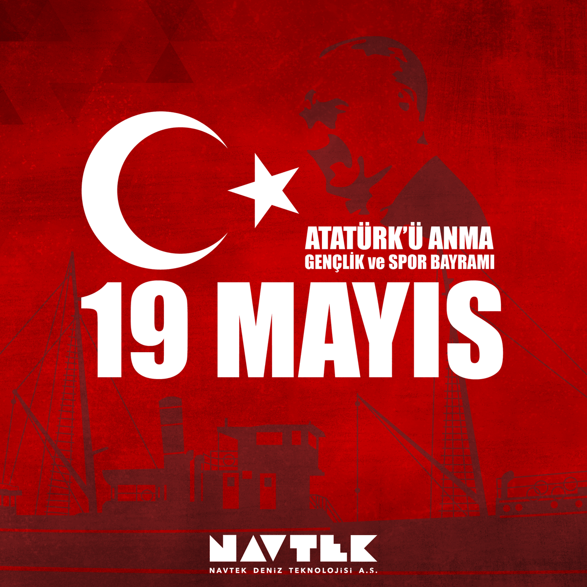 navteknavaltech's tweet photo. 19 Mayıs Atatürk'ü Anma, Gençlik ve Spor Bayramı Kutlu Olsun!
Commemoration of Atatürk, Youth and Sports Day
#navtek #19mayıs #atatürk #gençlikvesporbayramı https://t.co/Ik7Ys5EbUN