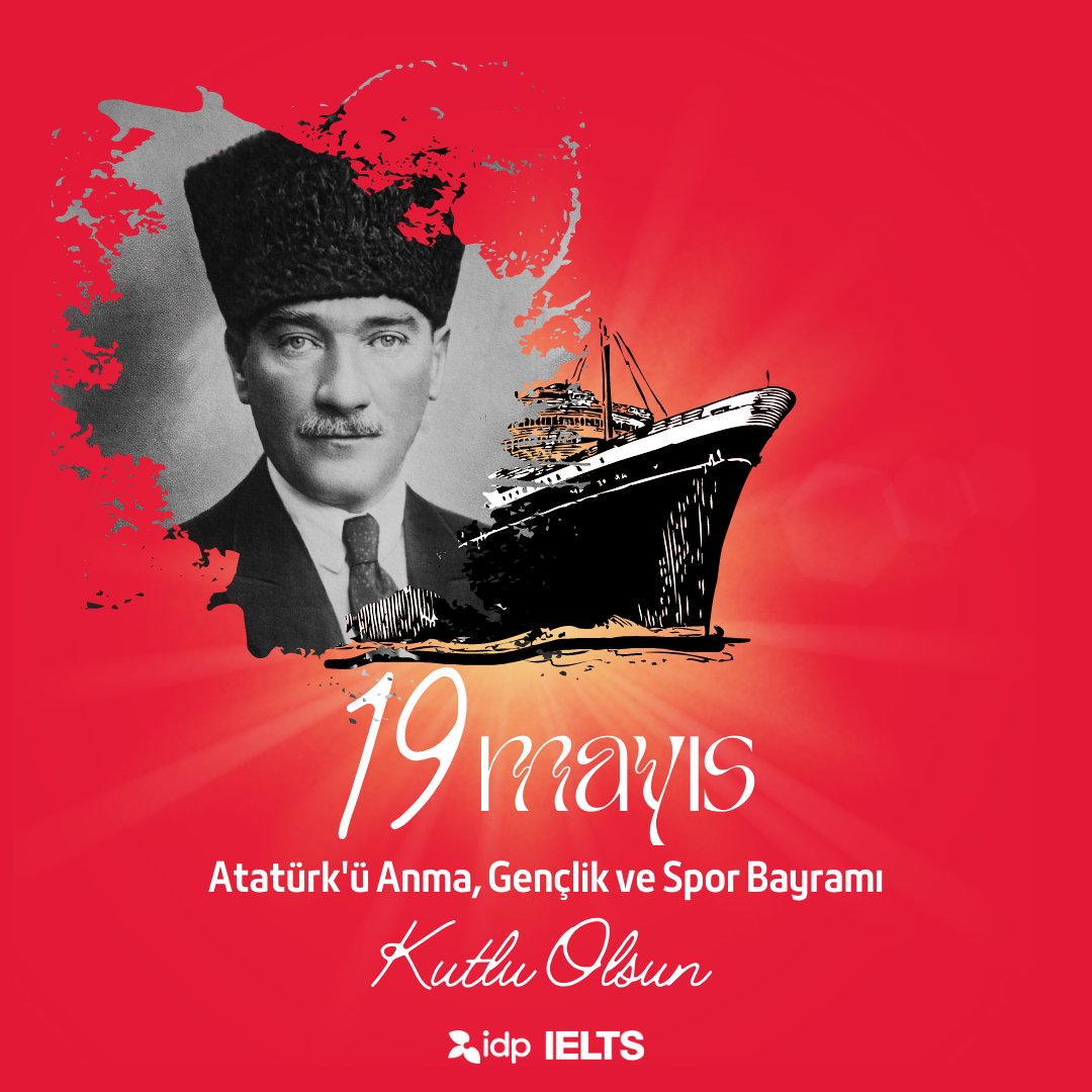 ‘’Ey yükselen yeni nesil, gelecek sizindir. Cumhuriyeti biz kurduk; onu yükseltecek ve sürdürecek sizsiniz’’
M. Kemal Atatürk

19 Mayıs Atatürk’ü Anma Gençlik ve Spor Bayramınız kutlu olsun

#19MayısAtatürküAnmaGençlikveSporBayramı #19Mayıs #Atatürk #idp #ielts #idpieltsturkey