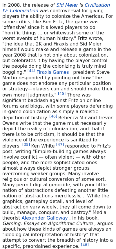 WikiControversy's tweet photo. Race and video games - Controversies

.mw-parser-output .hatnote{font-style:italic}.mw-parser-output div.hatnote{padding-left:1.6em;margin-bottom:0.5em}.mw-parser-output .hatnote i{font-style:normal}.mw-parser-output .hatnote+link+.hatnote{margin-top:-0 https://t.co/ZMgdBNuq6y