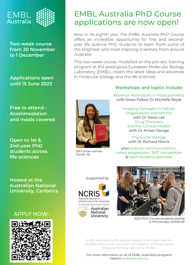 FREE two-week course, accom &amp; meals, world-leading scientists taking you through the latest technologies &amp; a peer network to get you through the rest of your #PhD. 

➡️Avoid FOMO &amp; apply now: bit.ly/40TzOty