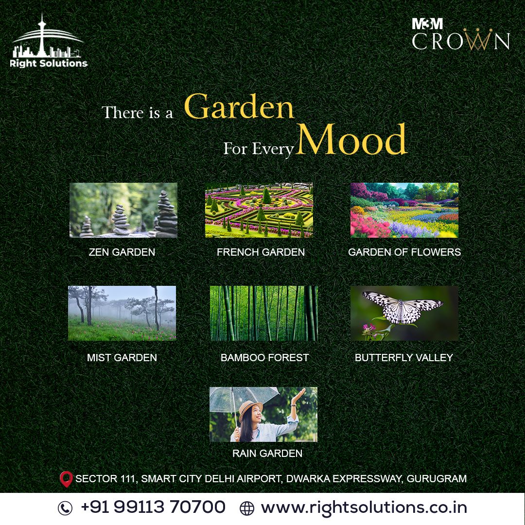 rightssolutions's tweet image. There is a Garden  for every Mood.

#M3M #M3MIndia #M3MCrown #DreamHome #RealEstate #DwarkaExpressway  #Gurugram #rightsolutions  

For more information
Contact: +91-9911370700
Visit: rightsolutions.co.in