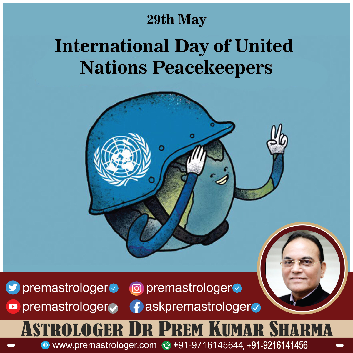 On Intl. Day of UN Peacekeepers, we salute the brave men & women who risk their lives to promote peace around the world. Their commitment & sacrifice inspire us all.Let's express gratitude to these peacekeepers & reaffirm our support for global peace & security.

#PeacekeepersDay
