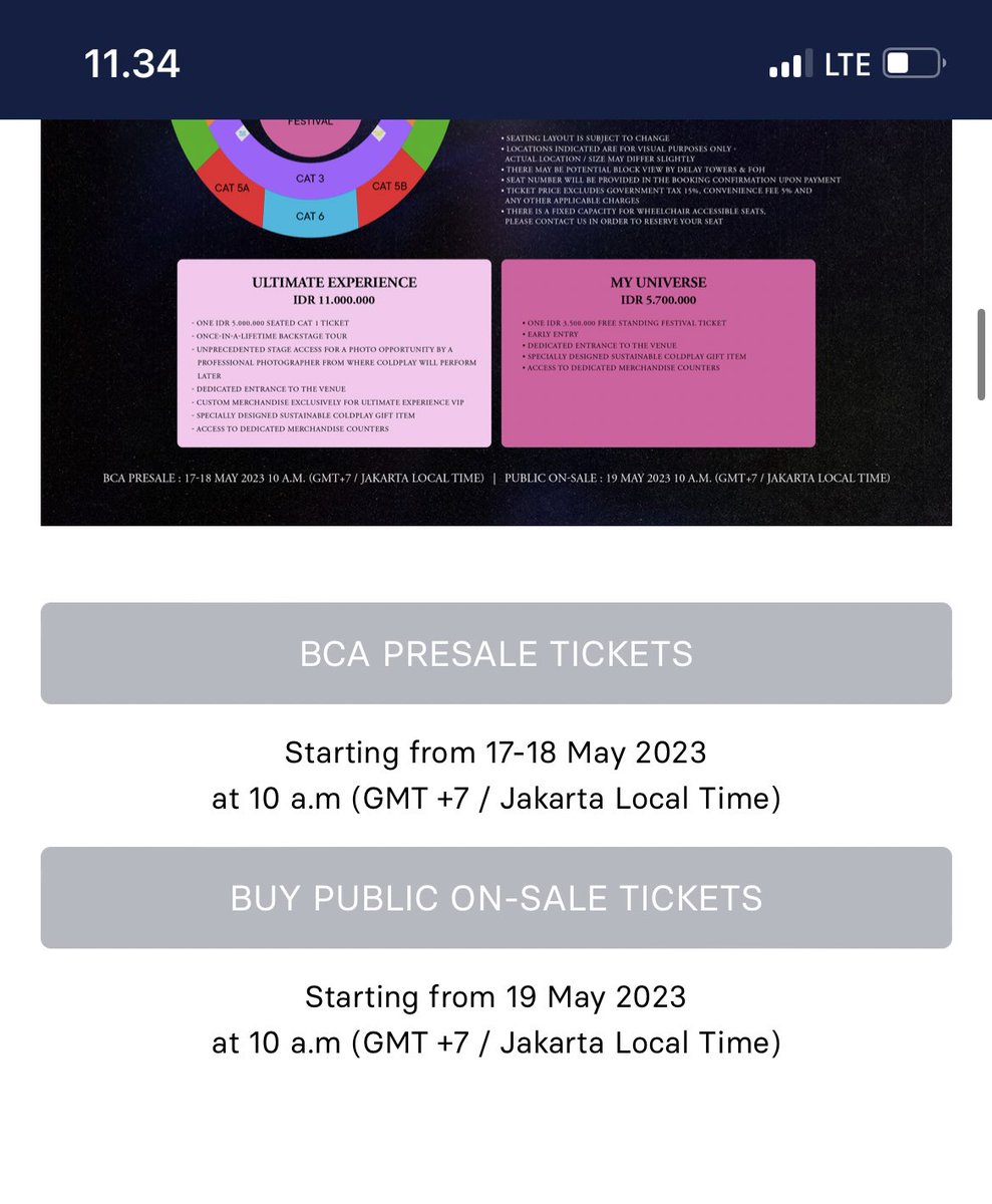 sayaclara's tweet photo. 11:34 udah di closed gengs 🥹😢 #ColdplayInJakarta @PK_ent_id https://t.co/h193QoiBd5