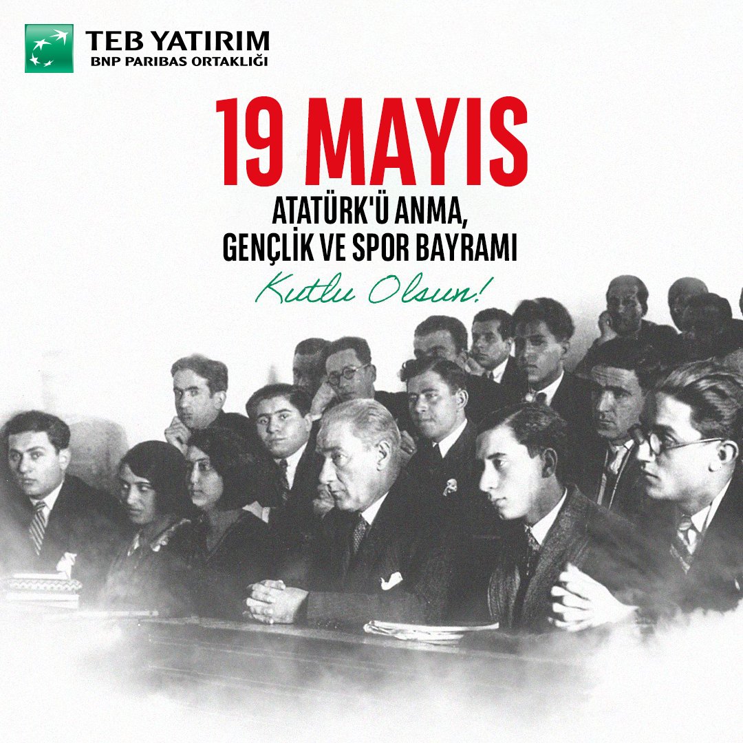 19 Mayıs Atatürk’ü Anma, Gençlik ve Spor Bayramımız kutlu olsun. #19Mayıs