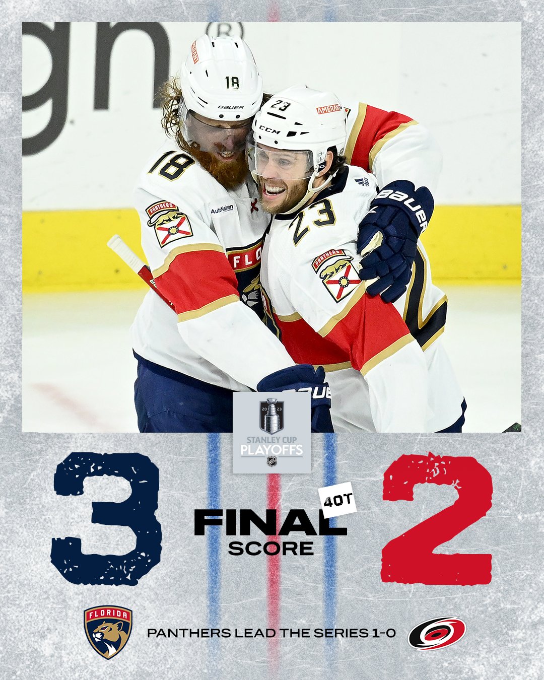 ESPN on Twitter "THE PANTHERS OUTLAST THE CANES IN 4OT TO TAKE GAME 1