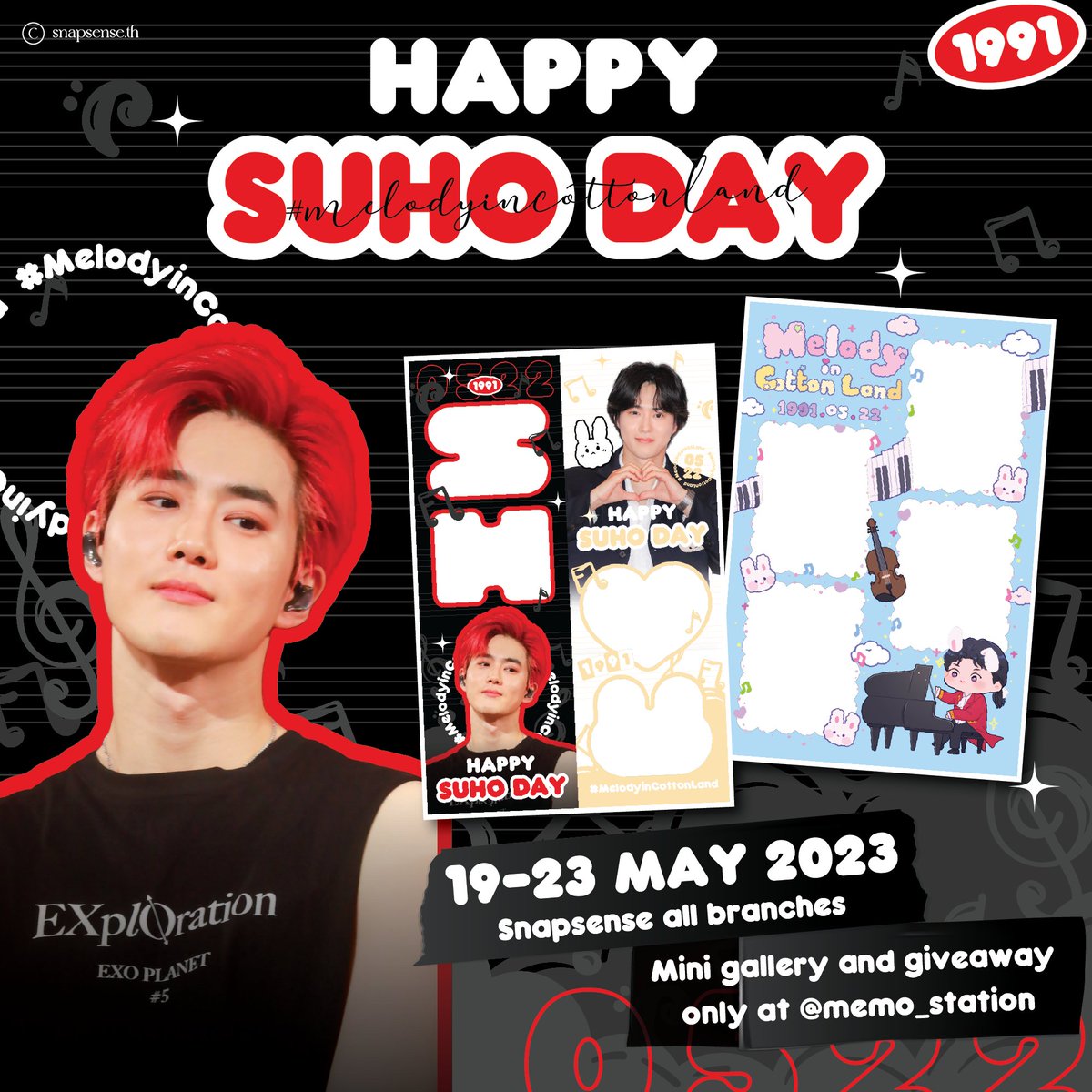 ☁️🐰 #MelodyinCottonLand ◡̈

ღ photobooth event at @snapsenseth all branches
ღ mini cafe and giveaway only at @memo_station
ღ 19-23 MAY 2023

ᴘʀᴏᴊᴇᴄᴛ ʙʏ: @COTTONLAND_BKK 
ꜱᴘᴇᴄɪᴀʟ ᴛʜᴀɴᴋꜱ: @Anua_Thailand @bunny_miracle

#HappySUHODay