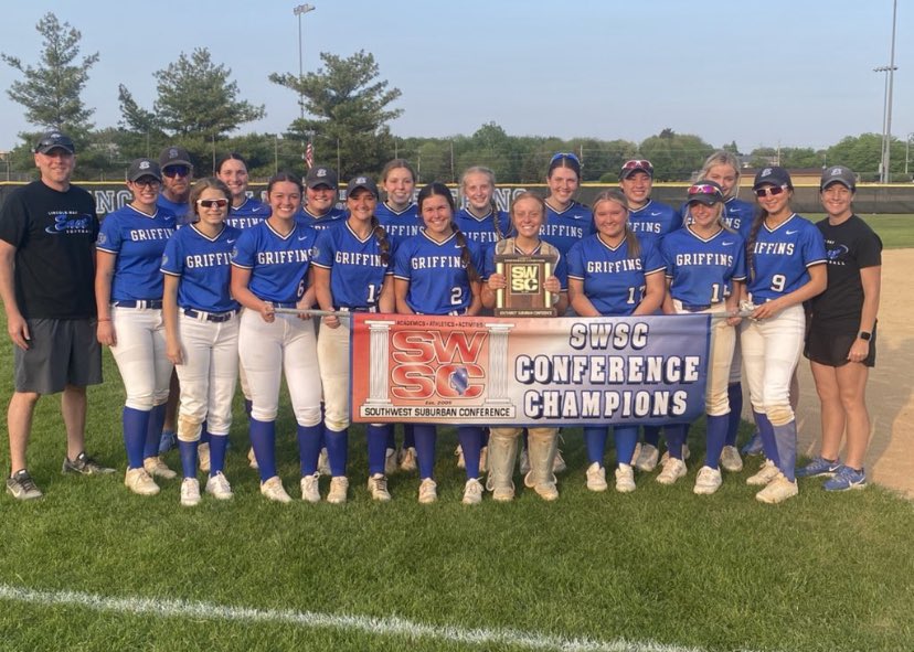 Our girls today are SWSC CONFERENCE CHAMPIONS 2023. This is a very talented group of girls who are dedicated to softball and have a great future ahead of them!💙🥎 <a href="/LWEastAthletics/">LW East Athletics</a>