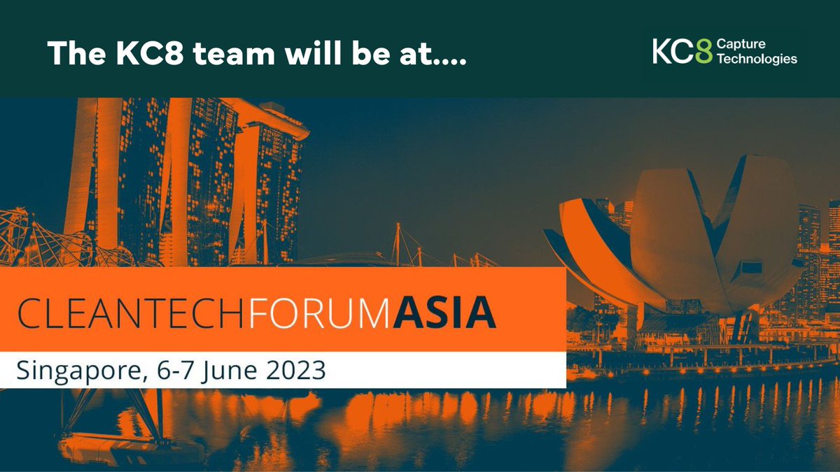Our team is excited to be heading to Singapore in a few weeks to attend #CleantechForumAsia hosted by @cleantechgroup.

Learn more about this event here: bit.ly/3IkLtLp

#cleantechnology #CCUS #carboncapture #netzero #greenenergy