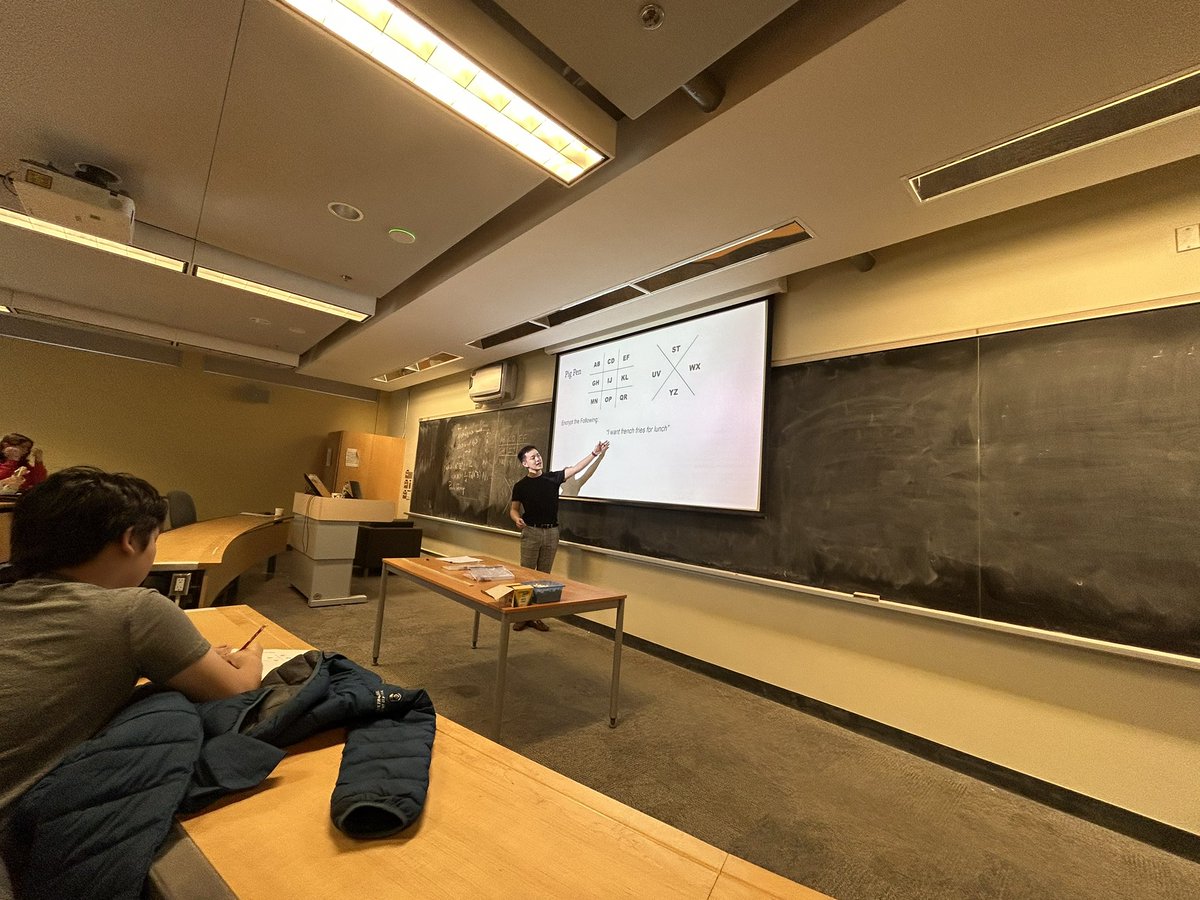MsMorrisonPeel's tweet photo. 67J and 78J participated in a math workshop on Cryptography @UofT and enjoyed creating and cracking codes, as well as seeing what university life is like on campus! @CamillaRoad https://t.co/5gylC4BDaD