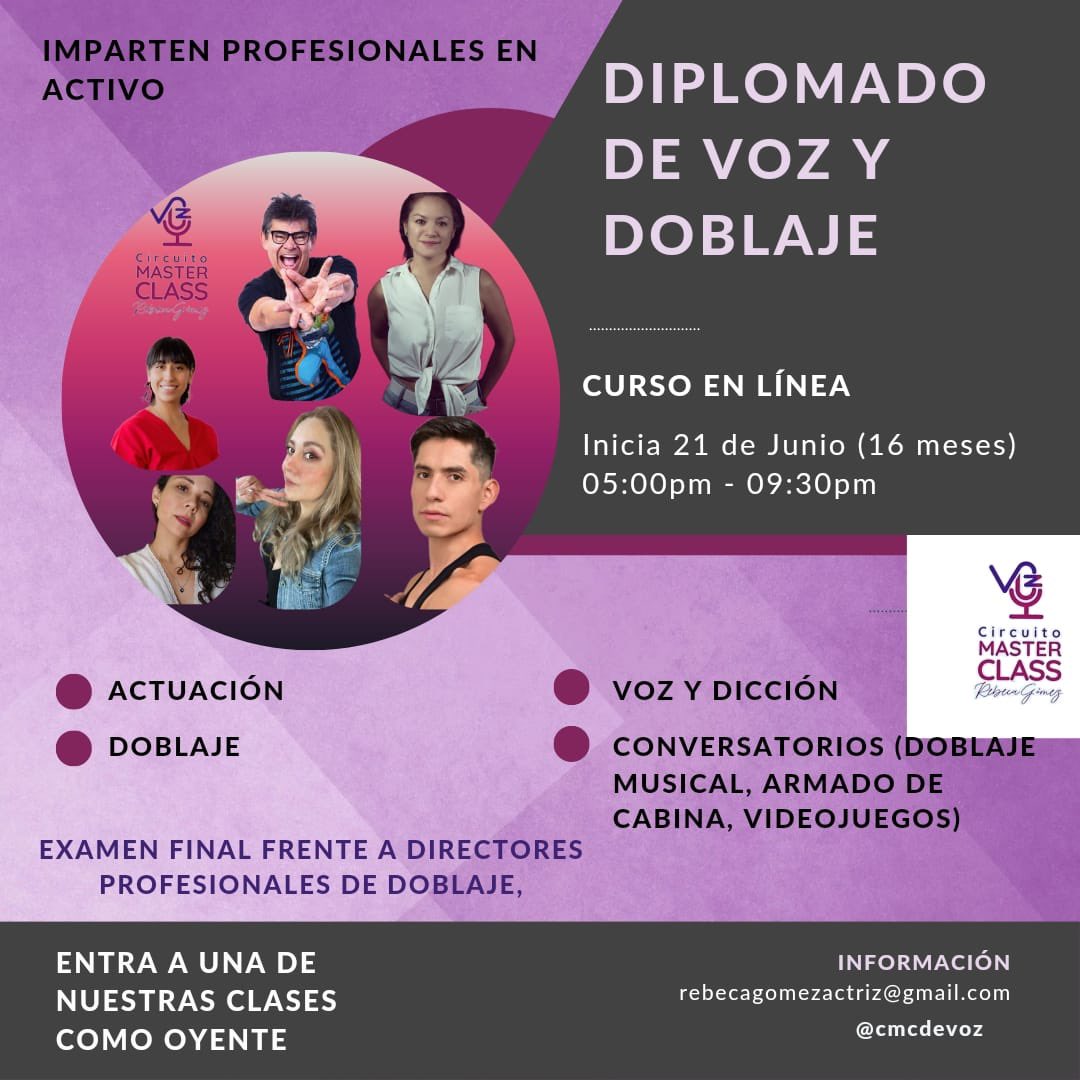 sisoywen's tweet photo. Es de mi agrado informarles que comenzamos el diplomado de actuación y voz en junio. Yes claro que yes. Un verdadero placer y honor pertenecer a Circuito Master Class de voz de mi amada @REBECAGOMEZ_VOZ ! Informes en los datos de la imagen! 🩵🎙️ #doblaje #DoblajeLatino https://t.co/NWvCc0mpgQ