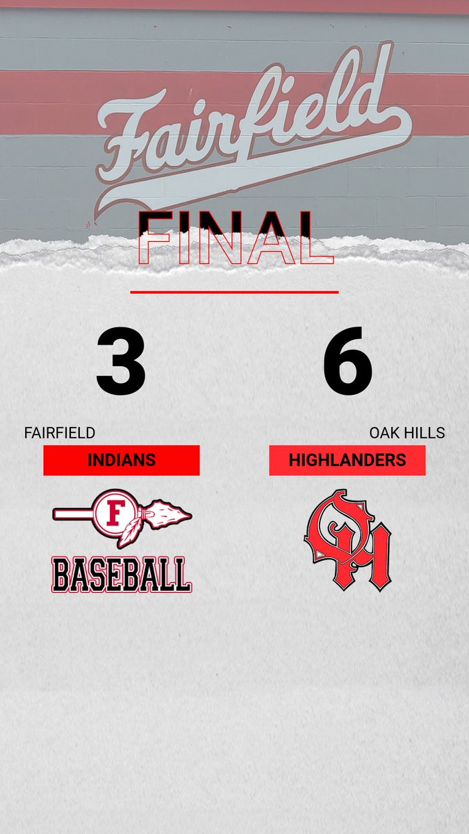 Fairfield upset by Oak Hills. Tribe finishes the season 19-8. Seniors, we are lucky to have something that makes saying goodbye so hard. Thank you for all you have given. #OneTribe