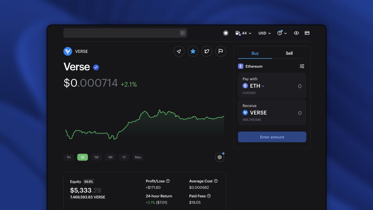 🎉 Exciting news! Our ecosystem token $VERSE is now live in <a href="/zerion/">Zerion</a>'s Web3 wallet. 

That means Zerion’s 210,000 users can now explore, manage, and trade $VERSE with ease. 🚀

Bookmark verse.bitcoin.com on Zerion’s dapp browser and earn up to 98% APY farming today.