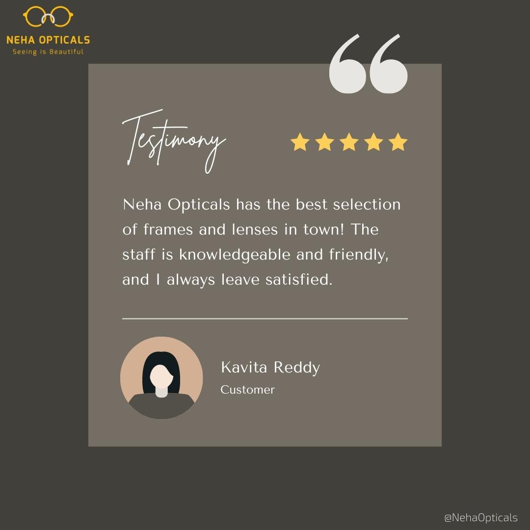 NehaOpticals_Ra's tweet image. Neha Opticals has the best selection of frames and lenses in town! The staff is knowledgeable and friendly, and I always leave satisfied. Kavita Reddy

#bestselection #NehaOpticals, #NehaOpticalsBangalore, #Opticalstore, #EyeWear, #NehaOpticalsReviews, #NehaOpticalsratings