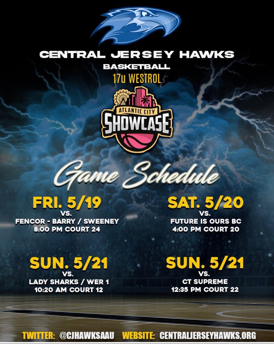Excited to play in Atlantic City this weekend!! Here’s my schedule!! <a href="/CJHawksaau/">CJ Hawks</a> <a href="/PPBGirlsBBall/">Beach Girls Basketball</a>