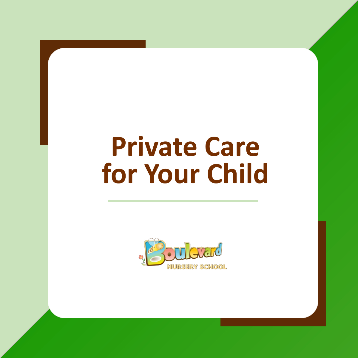 Private care is recommended for a child that is still not comfortable learning with a group of the same age. Since it's not a funded program, parents pay out of pocket.

Talk to us to get to know more about this program!

#PrivateCare  #BrooklynNY #DayCare #BoulevardNurserySchool