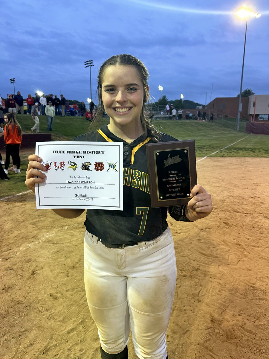 The Vikings fall in the championship 6-4 to Franklin County. Congrats to our Vikes who made the all district teams 

Second team- Shelby Ellis 

First team- Carsyn Michaels, Zoey Mason, McKenzie Taylor, &amp; Baylee Compton

Pitcher of the year- Baylee Compton
