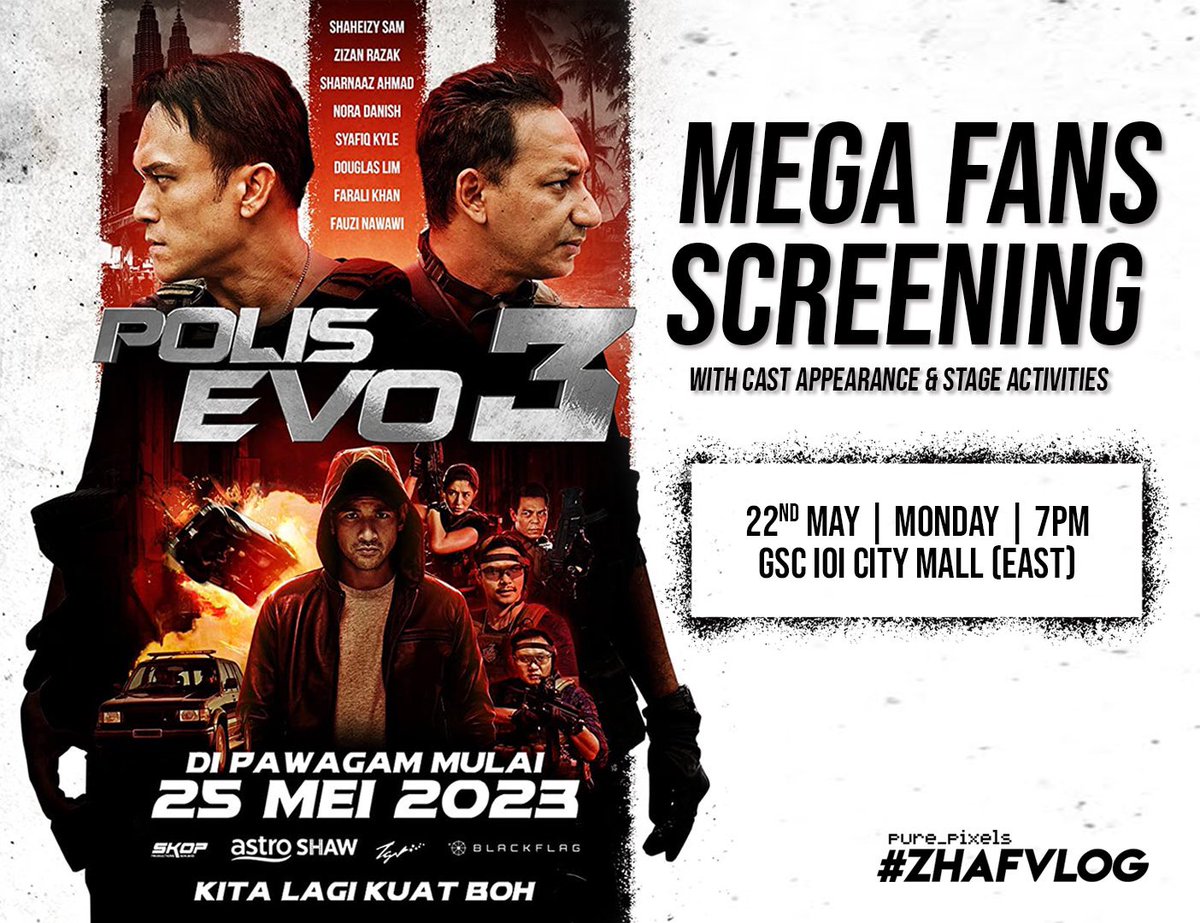 POLIS EVO 3 - Mega Fans Screening

forms.gle/2HozirFFaf1AMB…

#PolisEvo3 #KitaLagiKuatBoh #MulutPuakaPremiere #ZHAFVLOG