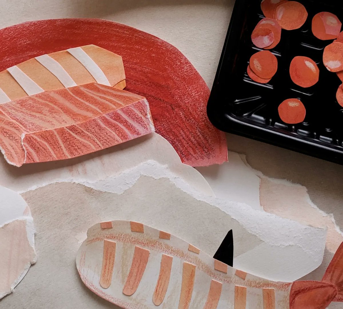 ModEnchantment's tweet image. Back in 2016, I visited the Kushiro Washō Ichiba with family.  You could buy a bowl of rice (kattedon/勝手丼) and bring it around to different vendors to buy various toppings and side dishes such as sashimi, roe, scallop and uni.🦐 
*   *   *
#artistsontwitter #illustration