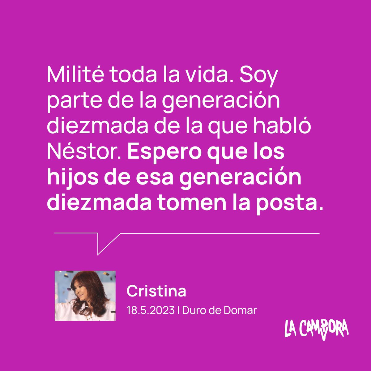 la_campora's tweet photo. 🇦🇷 • @CFKArgentina en @c5n.

#CFKEnDuroDeDomar https://t.co/BlGKTDDGd4