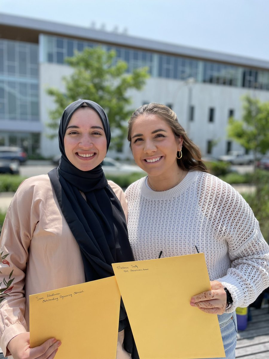 Congratulations to @mackenziescull3 and @SaAboeleneen for receiving the @udbme Chair Award and Outstanding Outreach Award. Fantastic recognition for two great people!