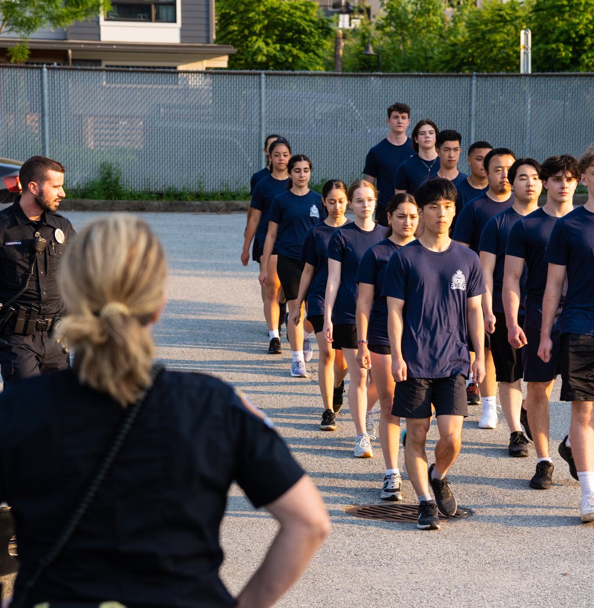 PortMoodyPD's tweet photo. Congrats to the 16 local Grade 11 &amp; 12’s who completed our first ever Intro to Policing program! They earned 30 hours of work experience while learning about different aspects of police work including the police dog service, forensics &amp; use of force tactics! https://t.co/wzNEQAl9nD