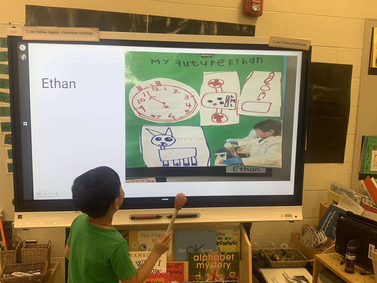We are excited to be sharing our presentations about what we want for our futures. 🩰🏀🔬Please help your child bring in their presentation if they haven’t already. @cbe_earlylearn <a href="/CbeArea1/">CBE Area 1</a> #kindergarten