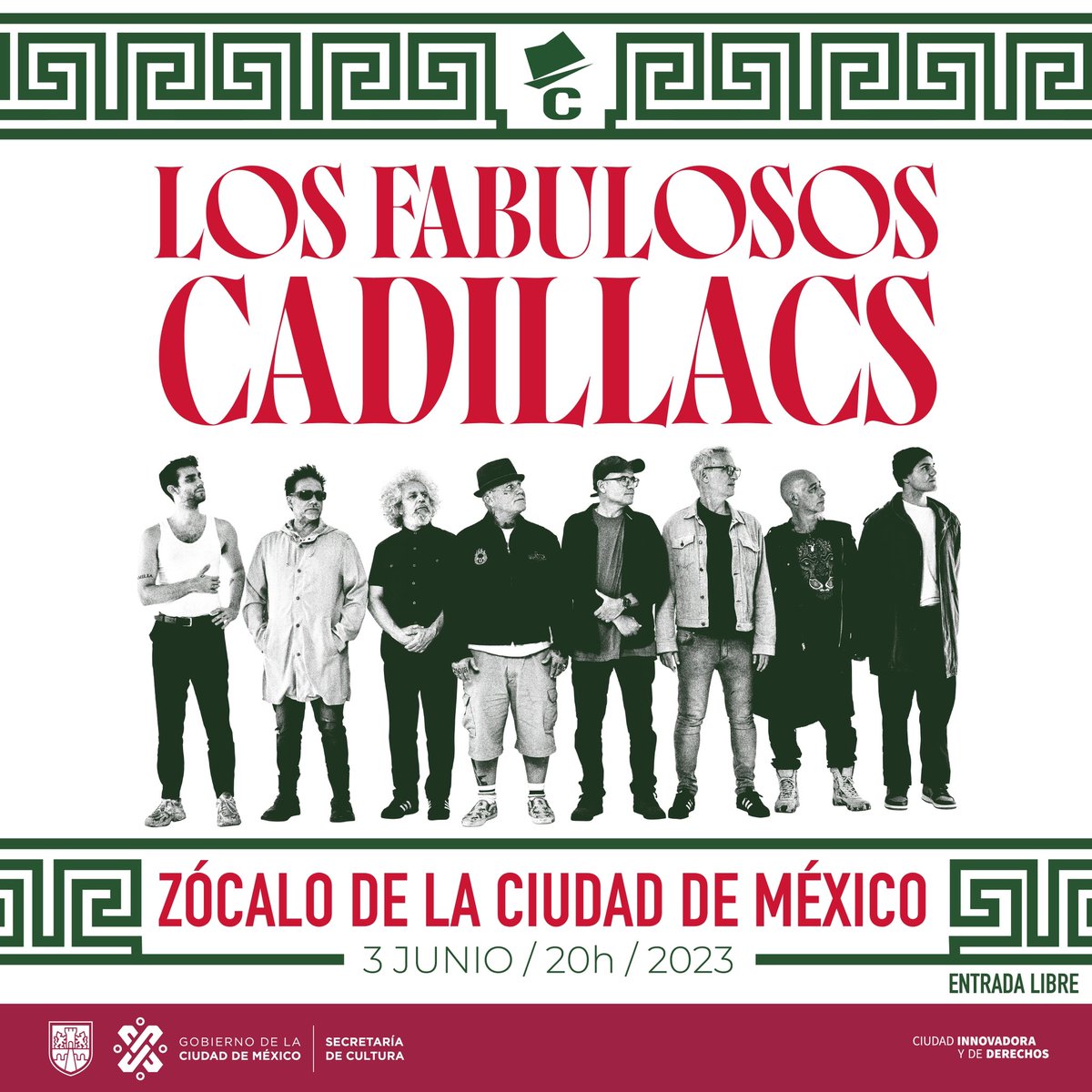 ¡Concierto imperdible!
Los mismísimos Fabulosos Cadillacs <a href="/lfcoficial/">Fabulosos Cadillacs</a> estarán en el Zócalo de la CDMX el próximo 3 de junio.
<a href="/CulturaCiudadMx/">Secretaría de Cultura de la Ciudad de México</a>