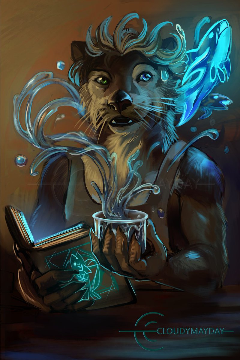 CloudyMayDayART's tweet photo. The magic in this book seems a bit FISHY...
Needs a bit of TUNA-ing.

FWA Commission for Vincent, Wolf-Otter

Art by me, Character belongs to Vincent https://t.co/P2MhPC1UbR